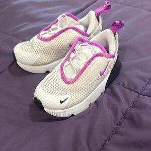 Nike Kids White and Purple Sneakers